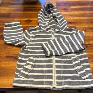 Oshgosh spring blue/white stripe jacket with hood